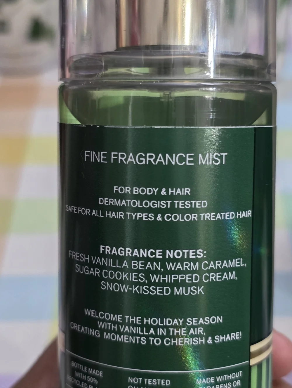 Bath & Body Works Vanilla Bean Noel Fine Fragrance Body Mist 8oz NEW RARE